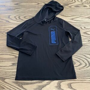 Puma Black Hooded Long‎ Sleeve Shirt